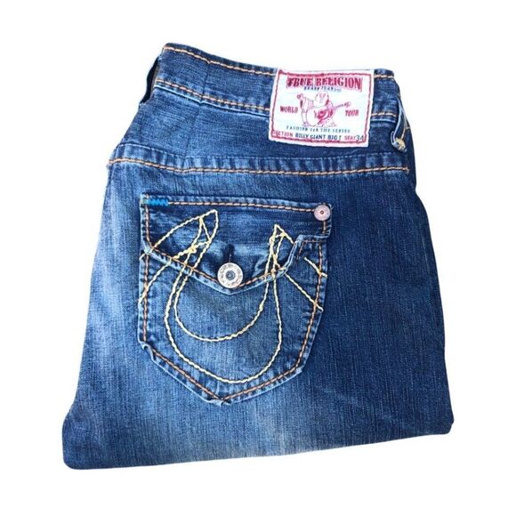 TRUE Religion Jeans Size 38 BILLY GIANT BIG T Blue - Picture 1 of 8